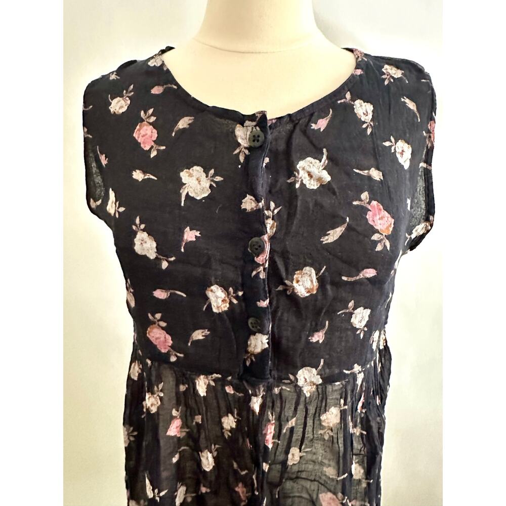 Country Romance Sheer Gauzy Floral Dress/ Coverup Medium